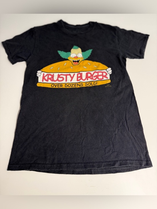 Simpsons Other - Vintage Krusty Burger Graphic Tee - Black